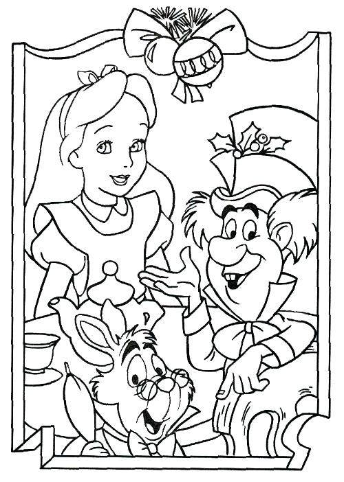 500x702 Disney Alice In Wonderland Coloring Pages In Wonderland Character