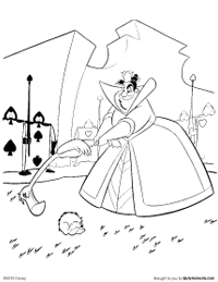 200x259 The Queen Of Hearts Playing Croquet Coloring Page Birthday