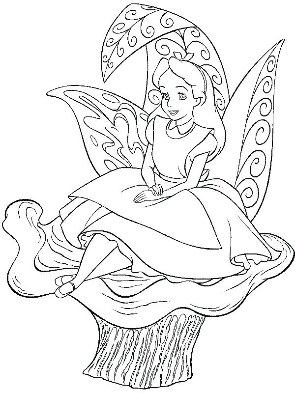 600x800 Alice In Wonderland Coloring Sheets