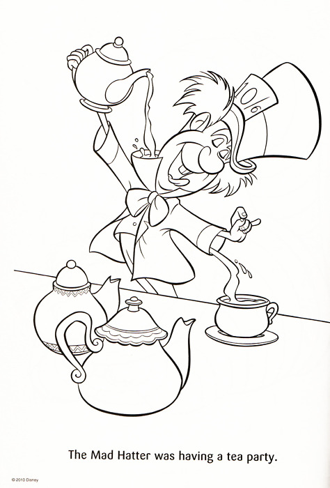 474x700 Alice In Wonderland Tea Cup Coloring Pages Party Car Pictures