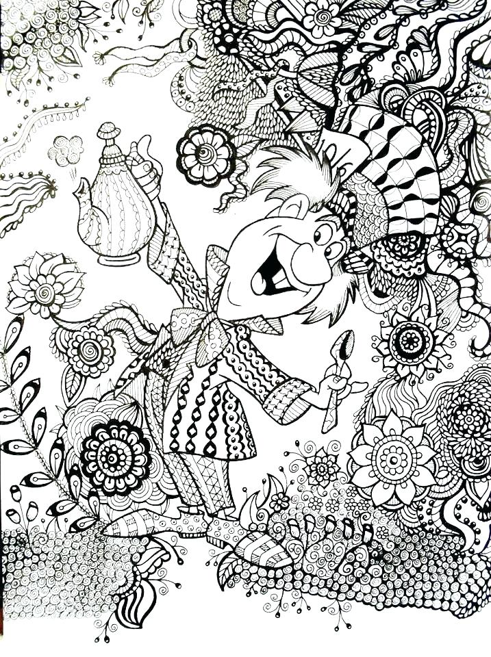 717x960 Alice And Wonderland Coloring Pages And Wonderland Coloring Pages