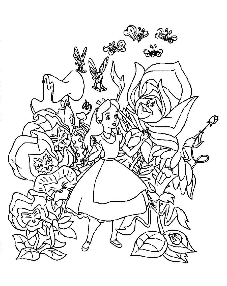 900x1136 New Alice In Wonderland Tea Party Coloring Pages Free Coloring