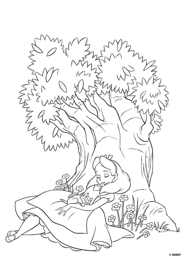 607x850 Alice Wonderland Coloring Page Adult Coloring Pages
