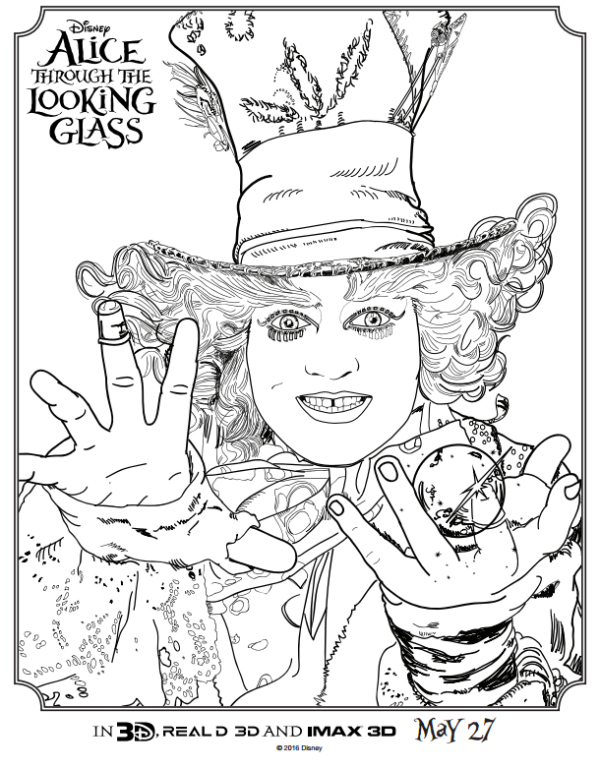 600x760 Alice Through The Looking Glass Printable Activity Pages