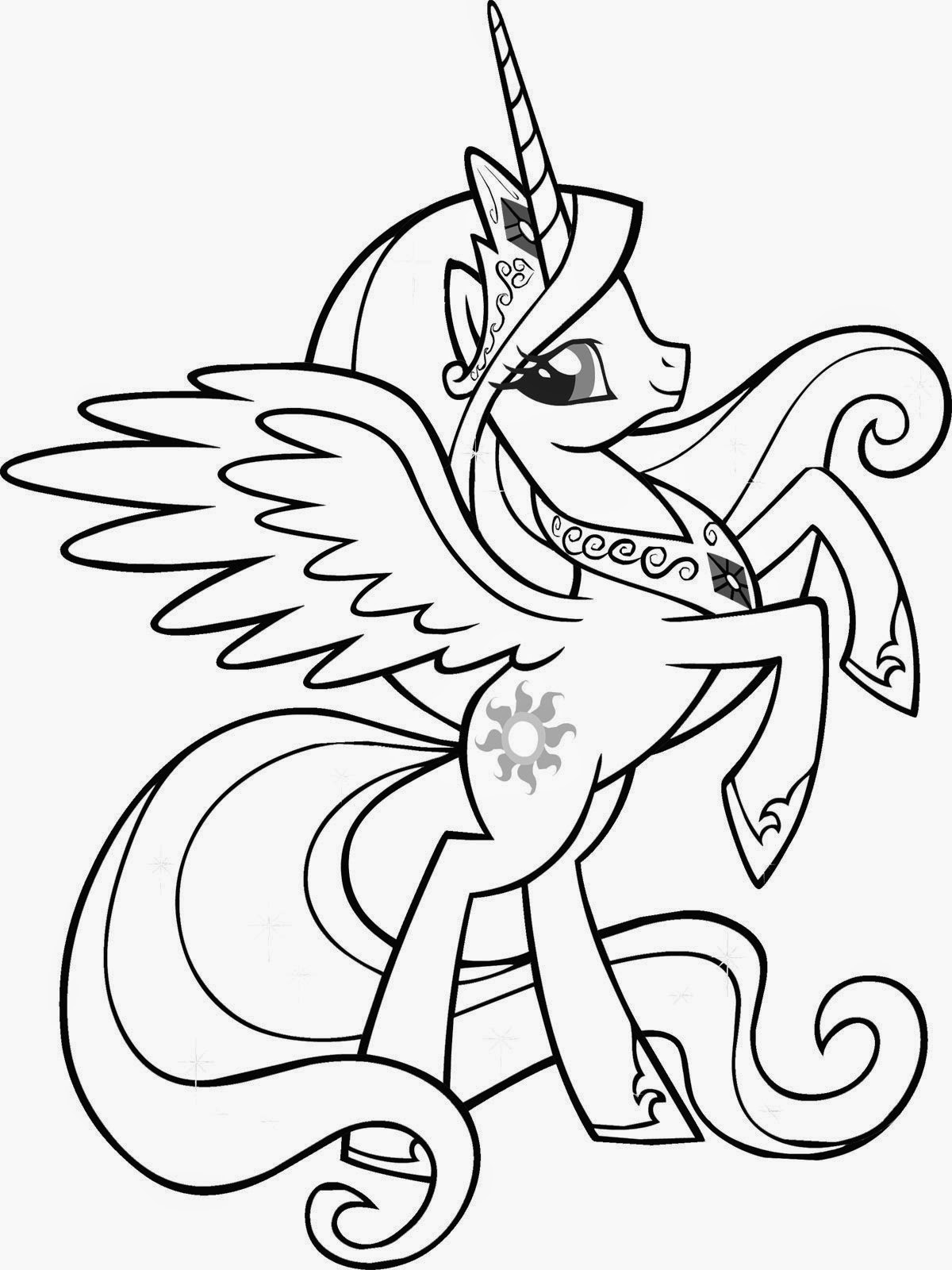 Alicorn Coloring Pages at GetDrawings | Free download