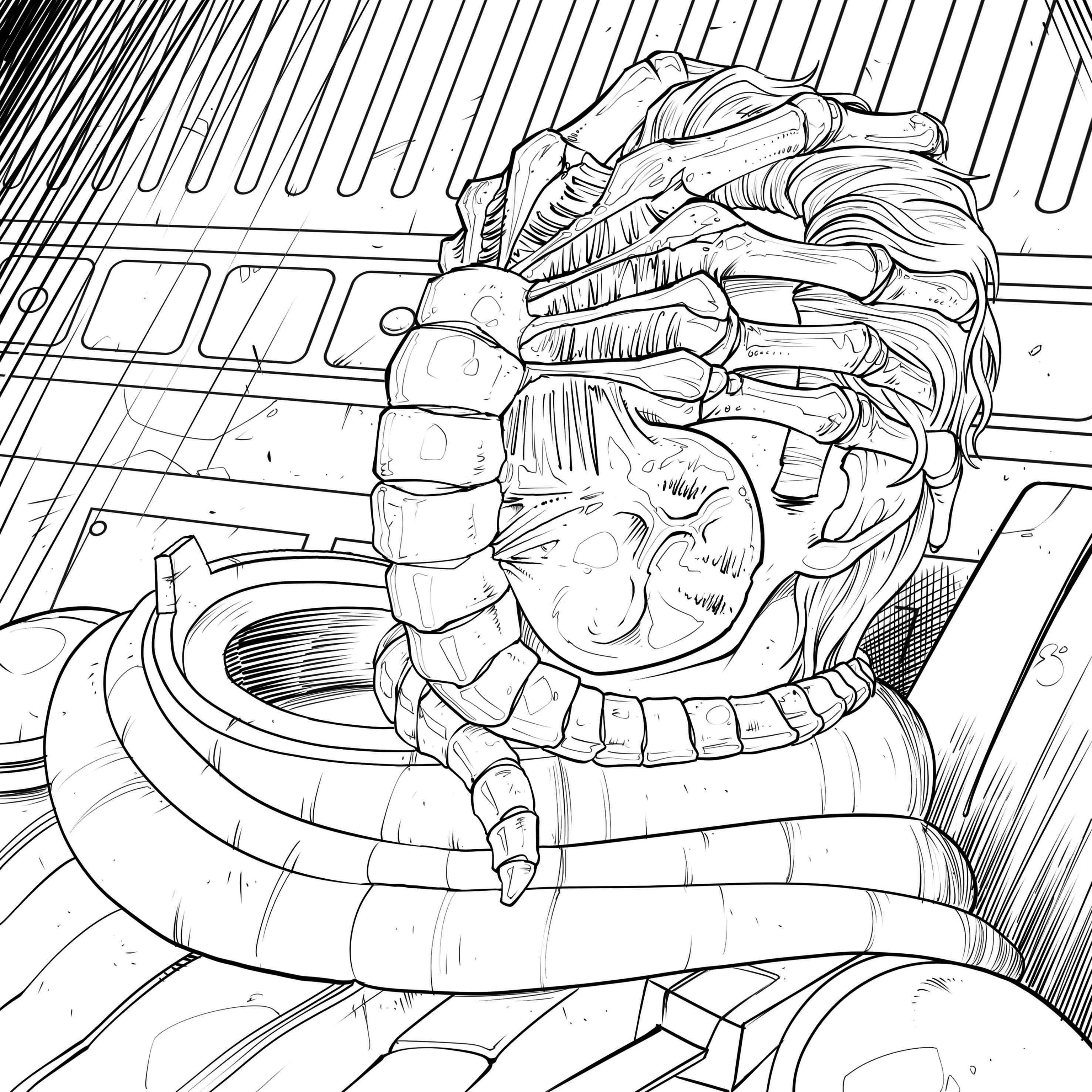 3071x3071 Fresh Four Exclusive Alien Coloring Book Pages Bloody