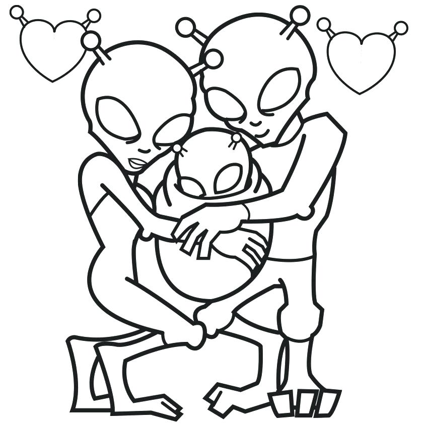 842x842 Alien Coloring Pages
