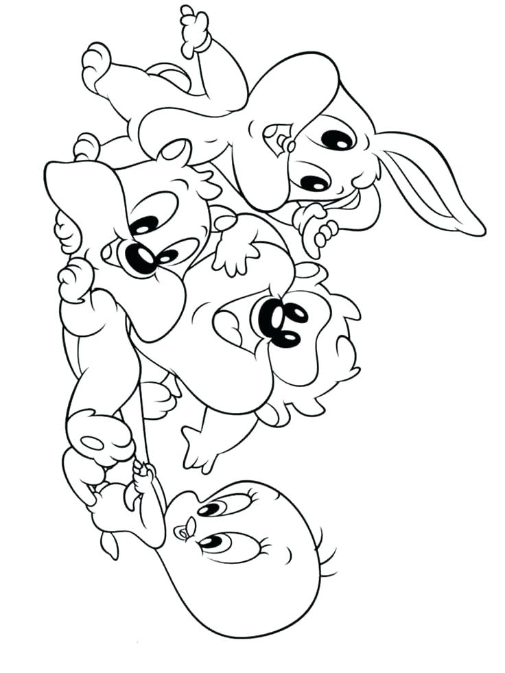736x981 Baby Looney Tunes Characters As Well As Tunes Coloring Pages