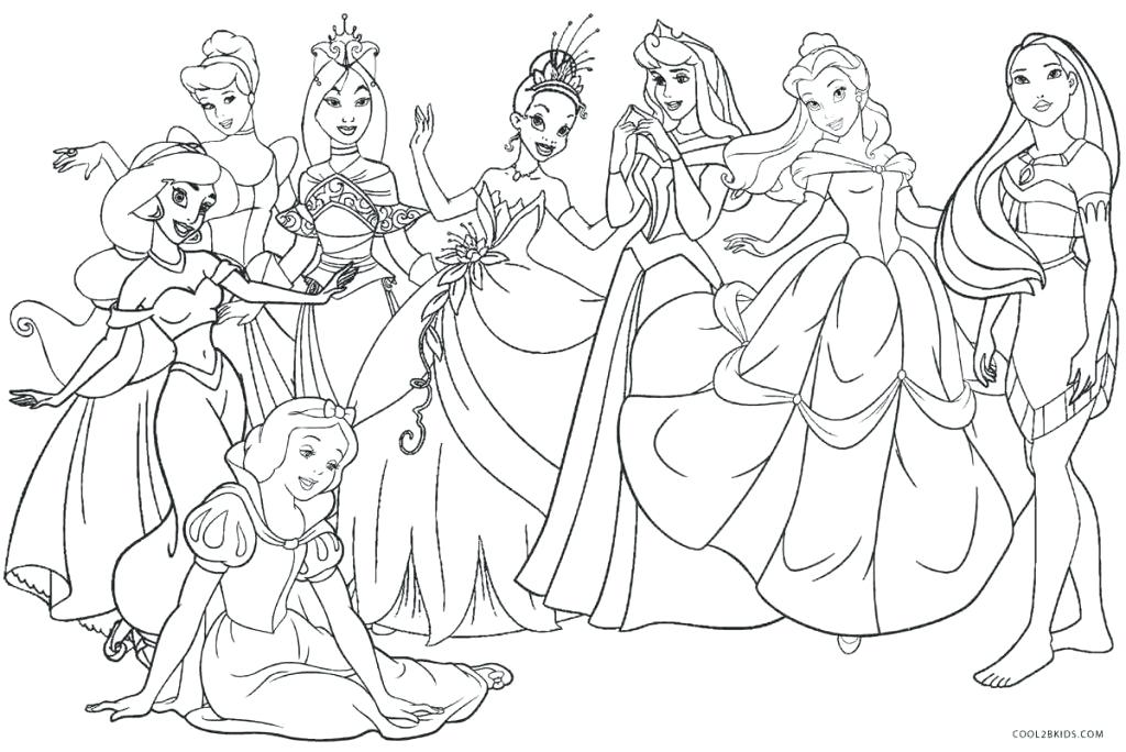 1024x684 All Disney Princesses Coloring Pages Princess Coloring Pages