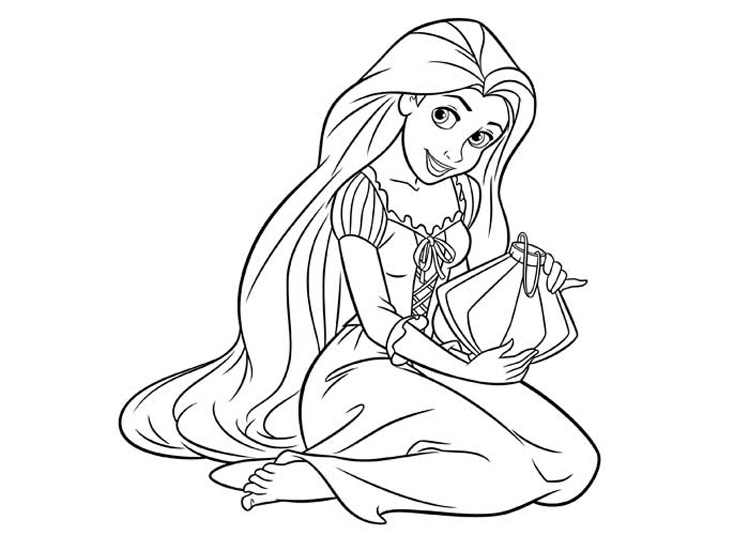 2550x1821 Awesome Disney Princess Rapunzel Coloring Pages Womanmate Free