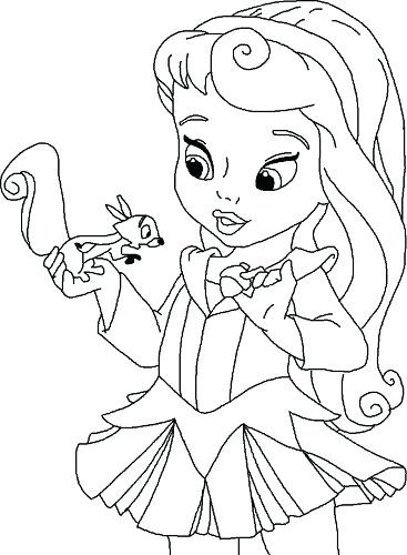 367x500 Baby Disney Princess Coloring Pages Imagenesmunecascom A Princess