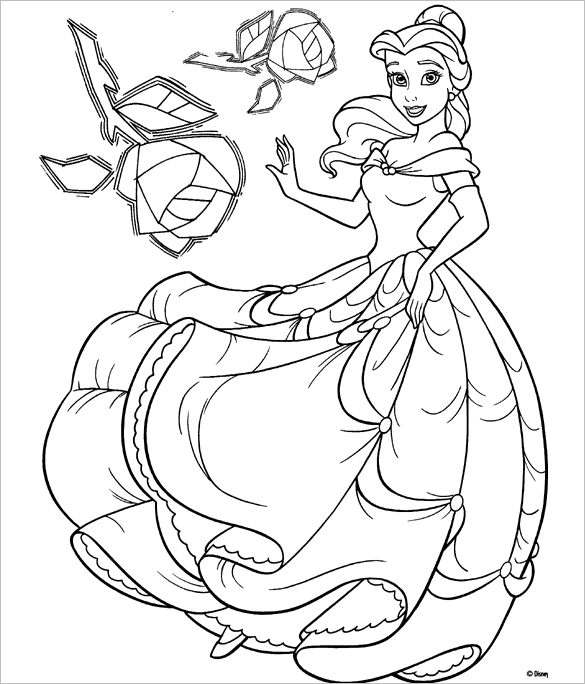585x684 Princess Coloring Pages Pdf