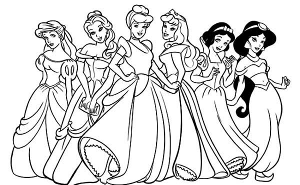 All Disney Princesses Coloring Pages at GetDrawings | Free download