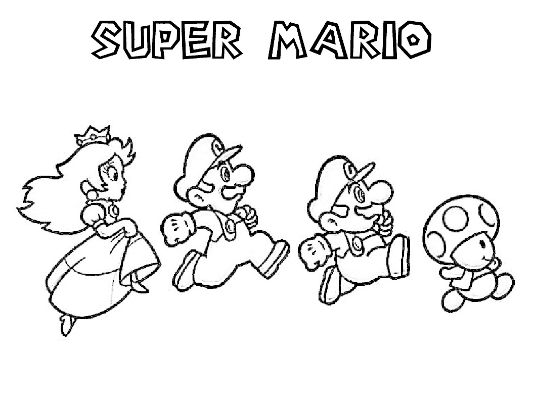 1056x816 Coloring Pages Mario Characters Newyork Rp Com Mesmerizing Acpra