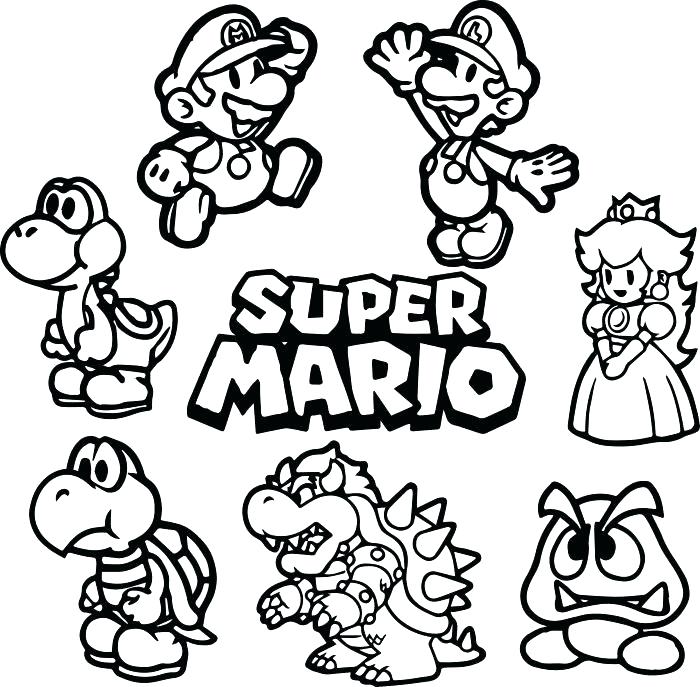 700x687 Innovative Ideas Super Coloring Pages Mario Characters Talantbekov