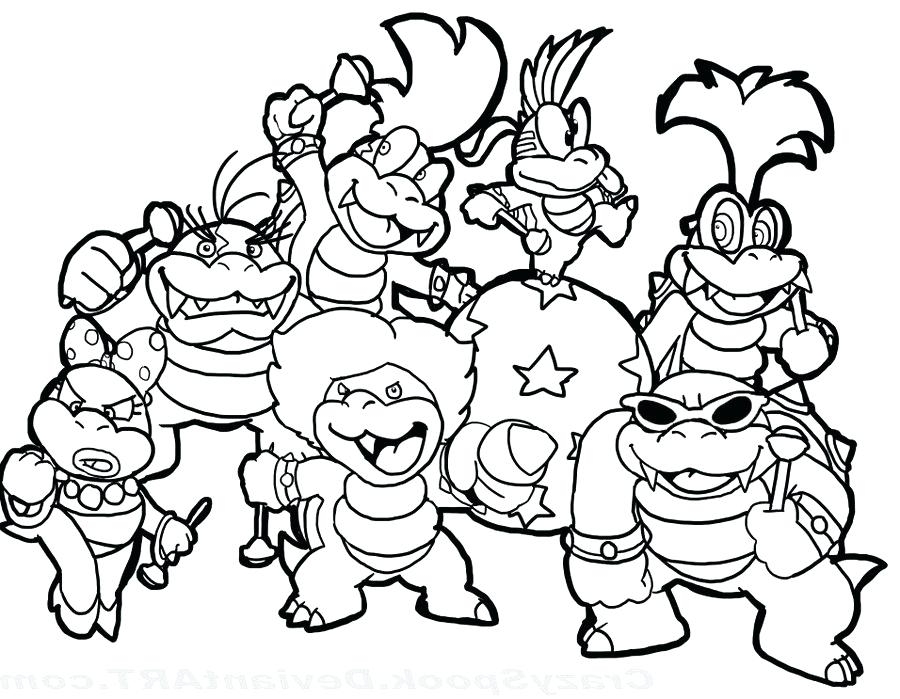 900x699 Mario Bros Coloring Pages Online Mario Characters Coloring Pages