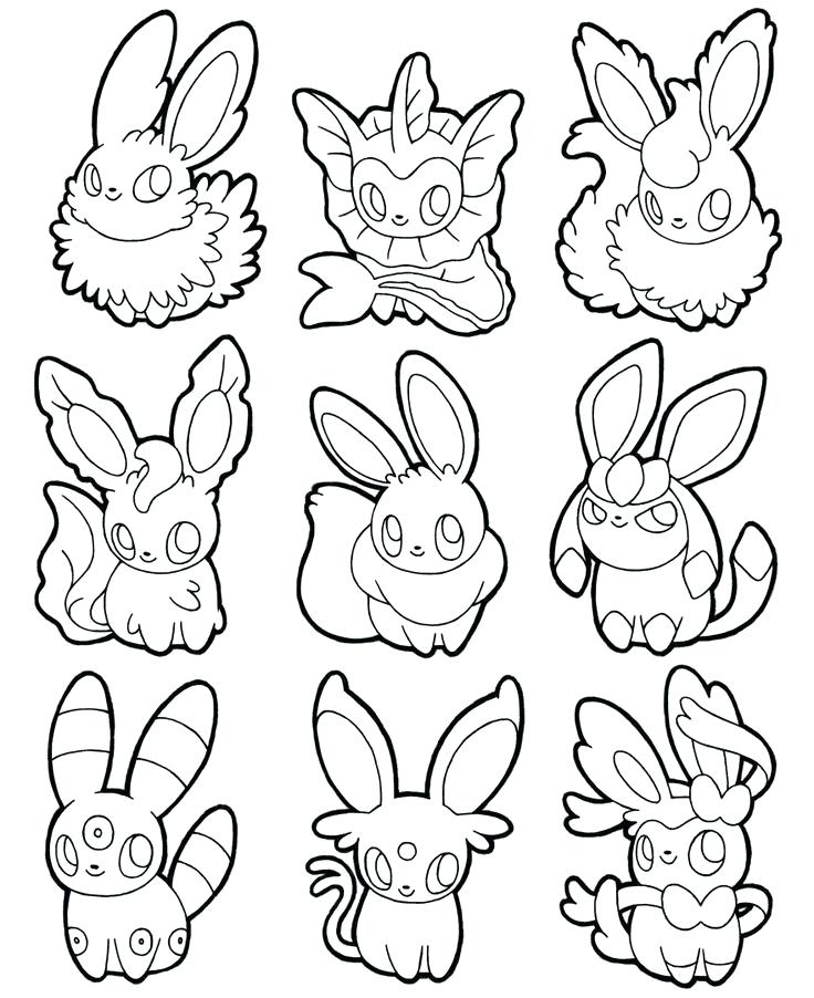 736x902 Eevee Evolutions Coloring Pages Coloring Pages High Quality