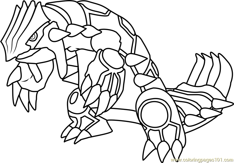 800x556 Groudon Pokemon Coloring Page