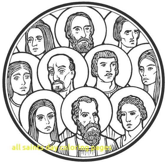 570x559 All Saints Day Coloring Pages With Catholic Saint Coloring