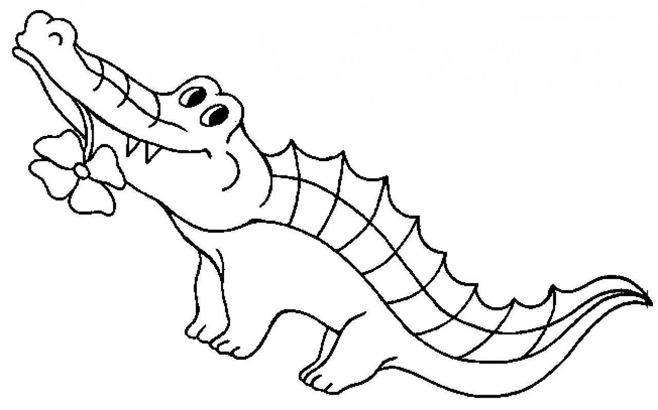 1280x799 Kids Alligator Coloring Pages Free Printable Cute Baby Cartoon