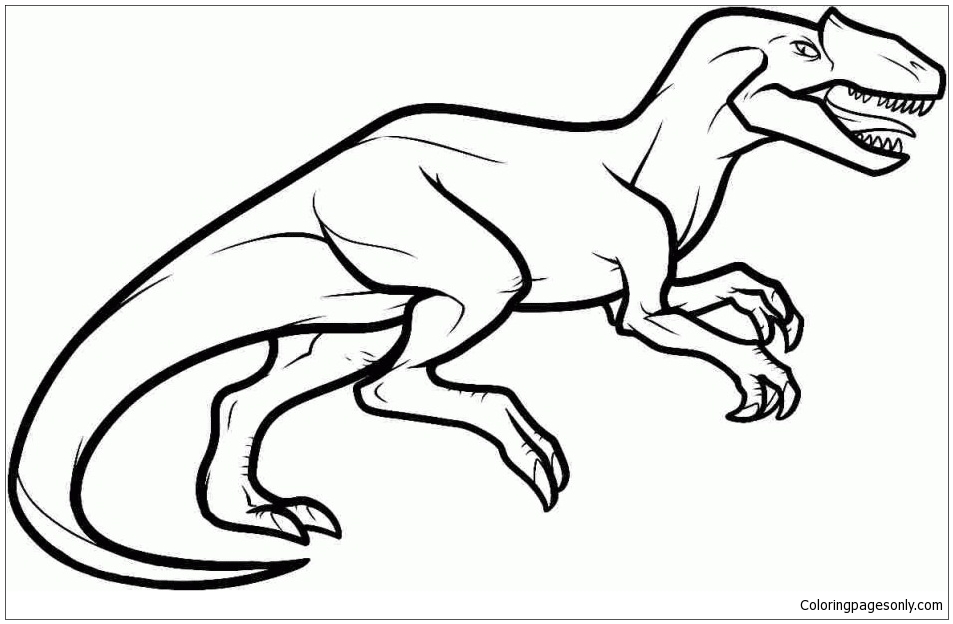 953x624 Animal Dinosaurs Allosaurus Coloring Page