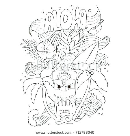 450x470 Tiki Mask Coloring Pages Simple Mask Coloring Pages New Cool