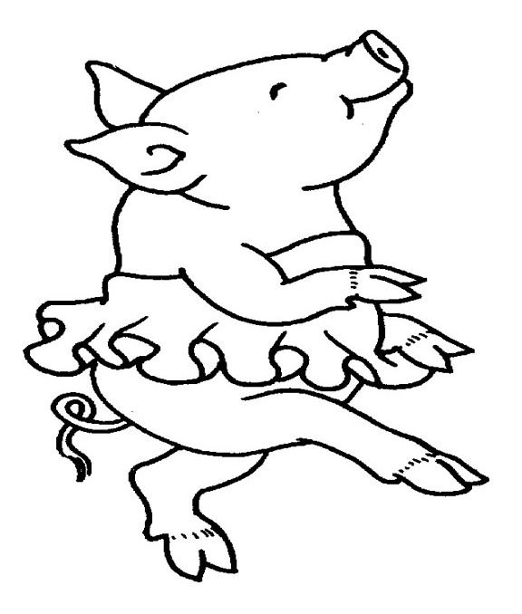 576x678 Pig Coloring Page