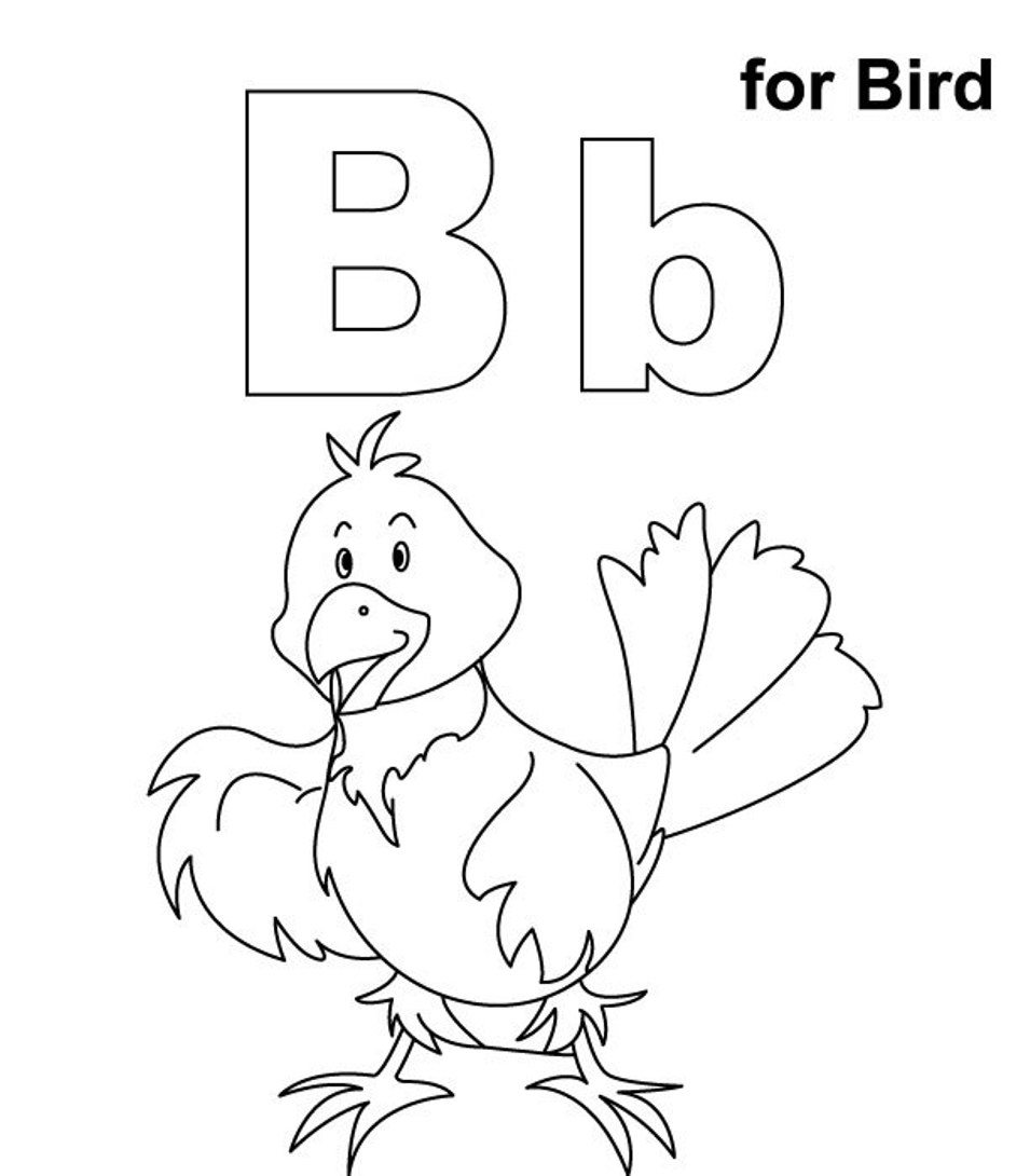 955x1090 Unique Alphabet Coloring Pages B Pictures