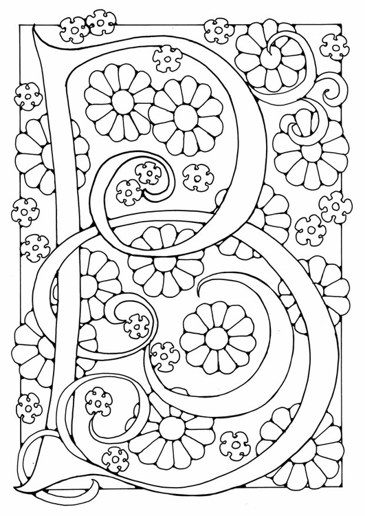 531x750 Free Coloring Pages With Letters Coloring Page Letter B Img
