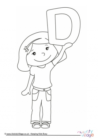 320x452 Letter D Colouring Pages