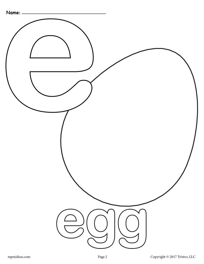 791x1024 Letter E Alphabet Coloring Pages