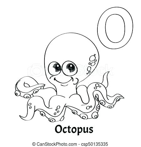 450x470 Letters Coloring Pages Letter O Coloring Page Vector Alphabet