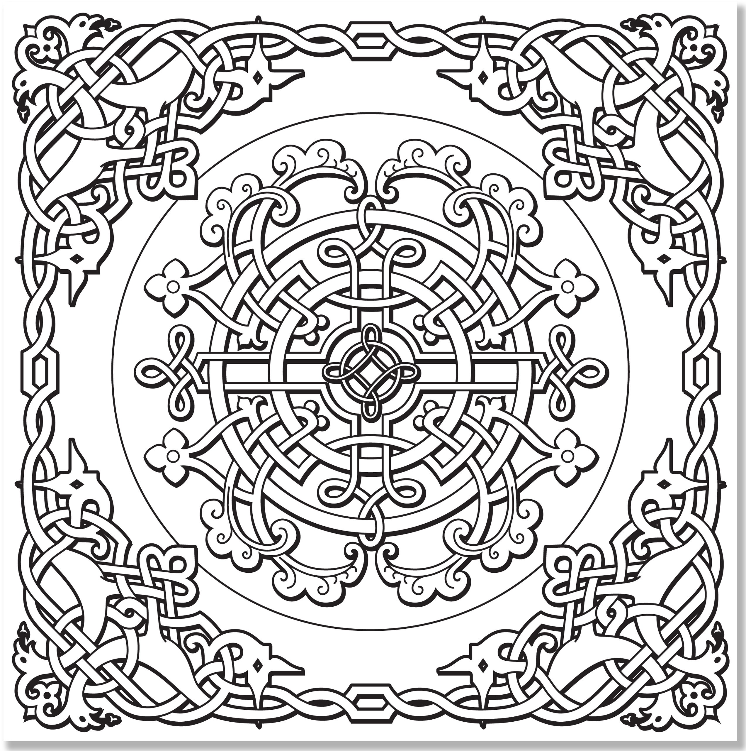 2545x2560 Bargain Celtic Alphabet Coloring Pages Page