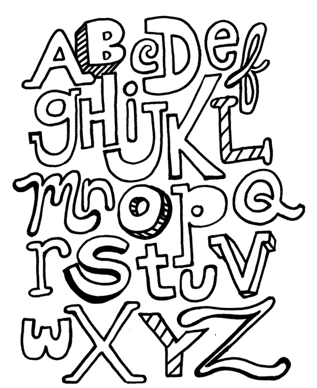 1089x1330 Alphabet Coloring Pages A Kids Heart