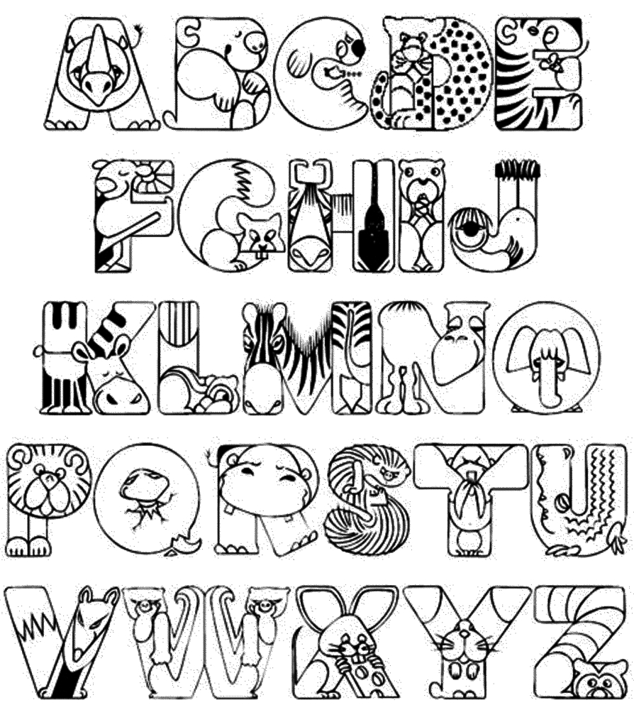 894x1024 Awesome Alphabet Coloring Pages For Toddlers Design Free