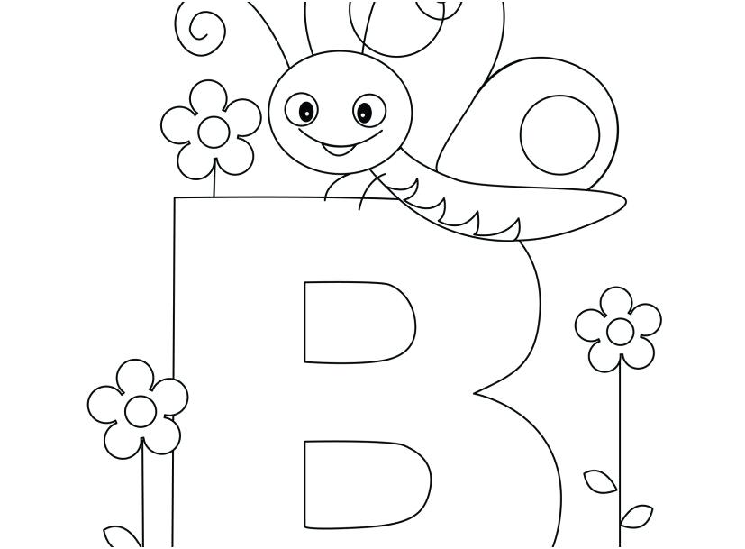 827x609 Alphabet Coloring Pages Printable Free Animal Alphabet Letter B Is