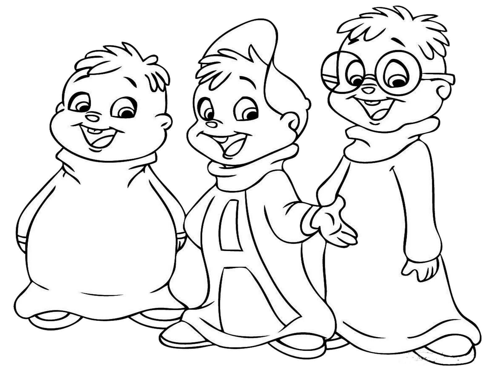 1600x1200 Alvin And The Chipmunks Coloring Pages Printable For Boys Alvin