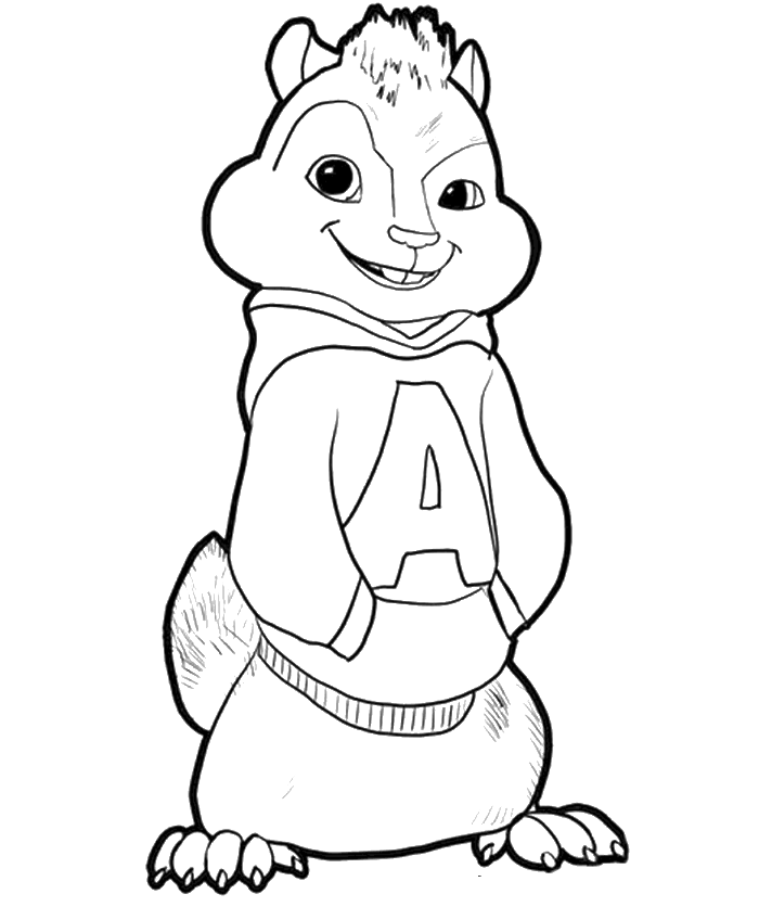700x836 Alvin And The Chipmunks Coloring Pages