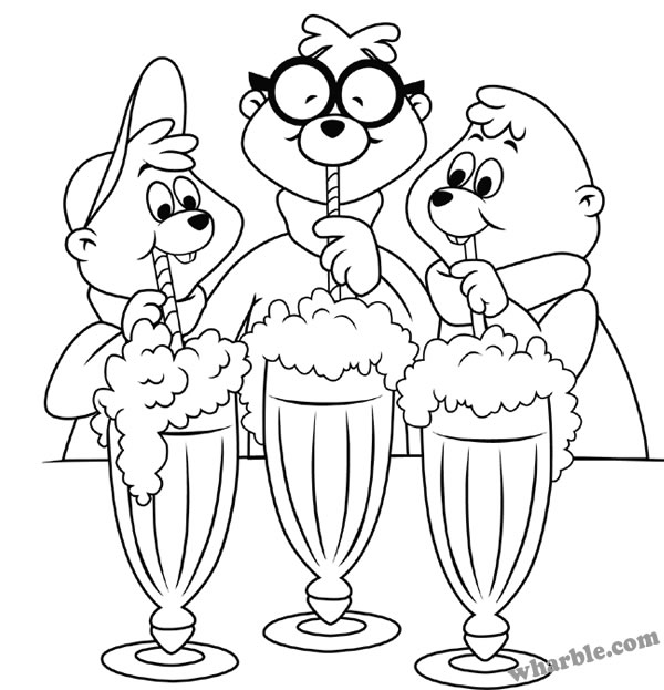 600x623 Alvin And The Chipmunks Coloring Pages