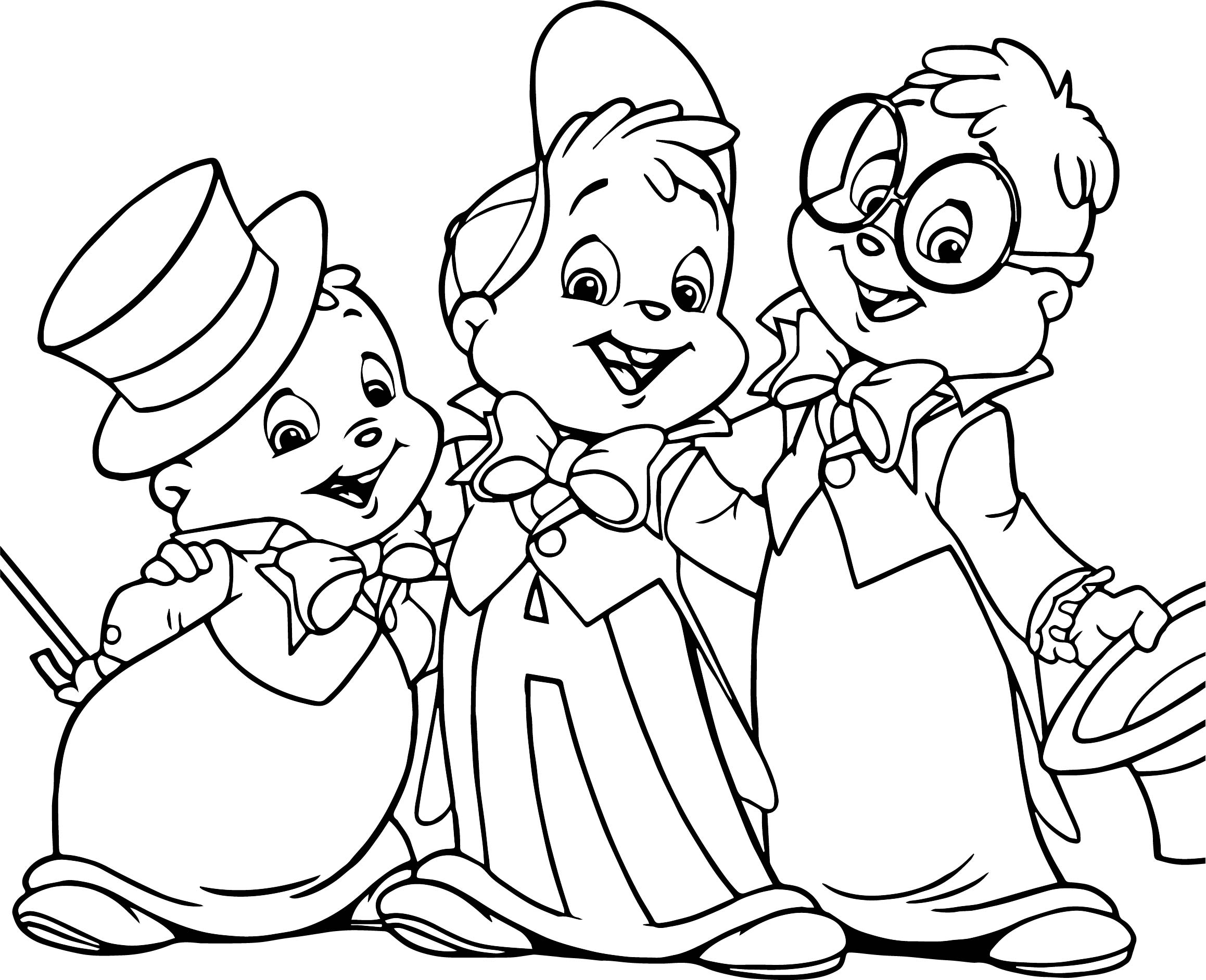 2317x1883 Alvin And The Chipmunks Show Cartoon Coloring Page Wecoloringpage