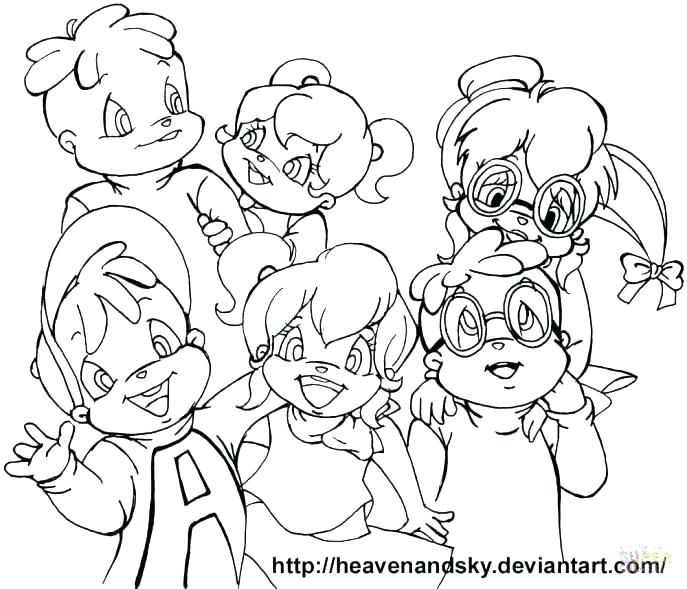 687x589 And The Chipmunks Coloring Page And The Chipmunks Coloring Alvin