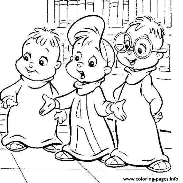 600x600 Print Alvin And Chipmunks Cartoon Coloring Pages Alv