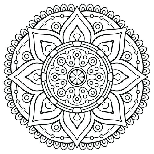 500x500 Mandala Coloring Page Amazing Design Mandalas Coloring Pages