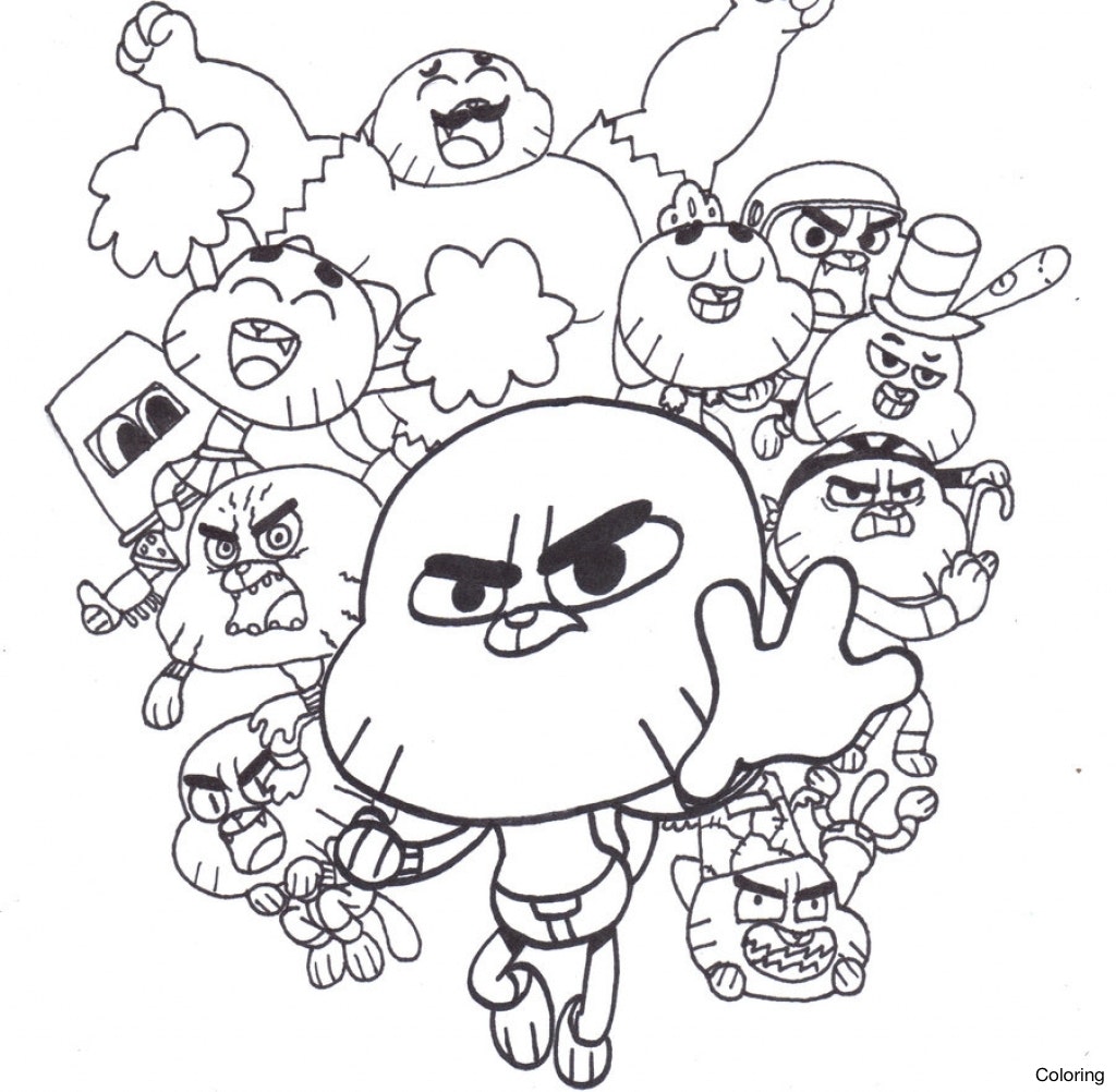 1024x1002 The Amazing World Of Gumball Coloring Pages Print And Color Com