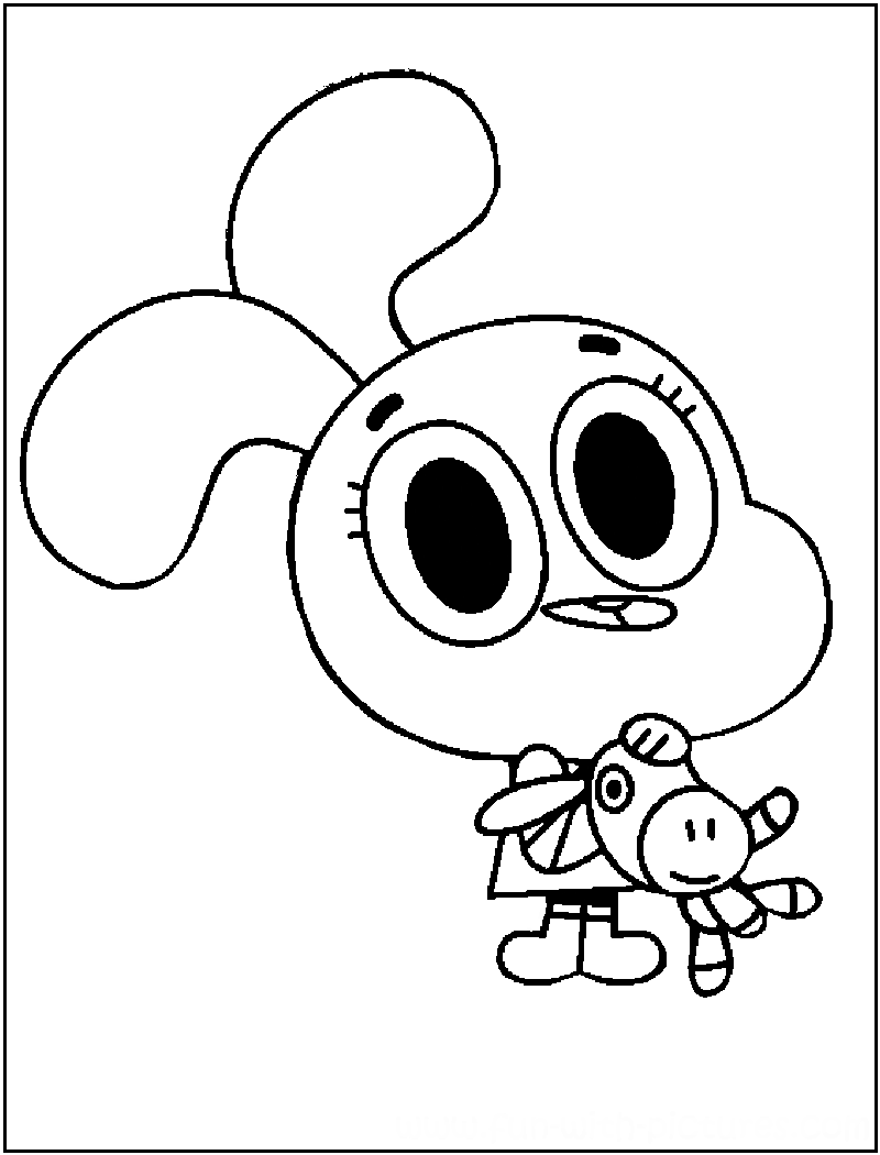 800x1050 The Amazing World Of Gumball Coloring Pages