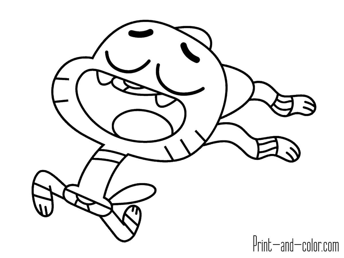 1200x900 Unique Amazing World Of Gumball Coloring Pages To Print Design