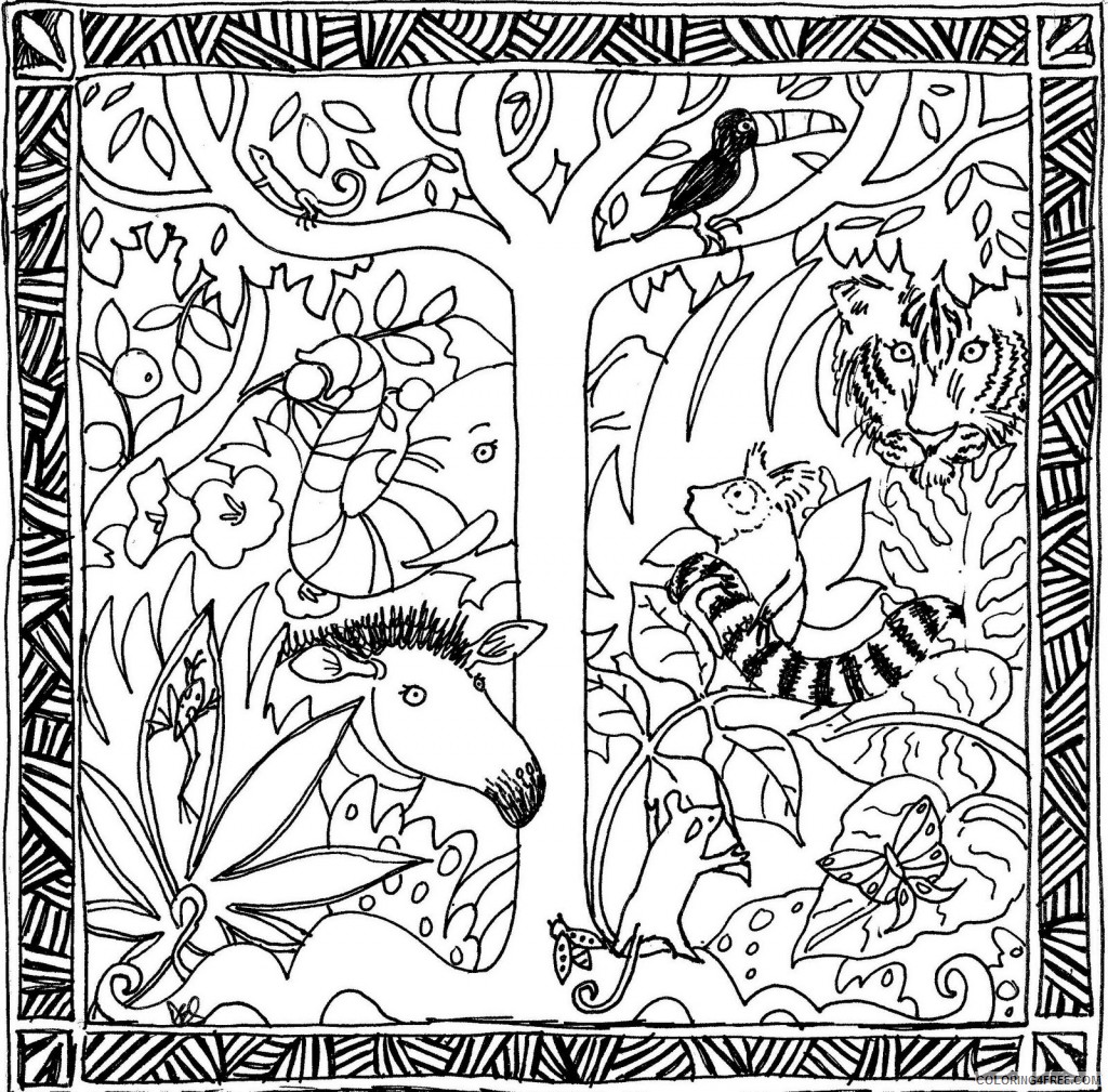 1024x1009 Printable Amazon Rainforest Coloring Pages