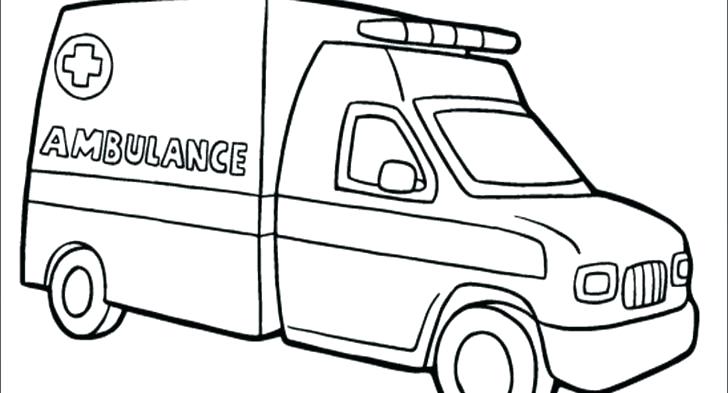 728x393 Ambulance Coloring Page