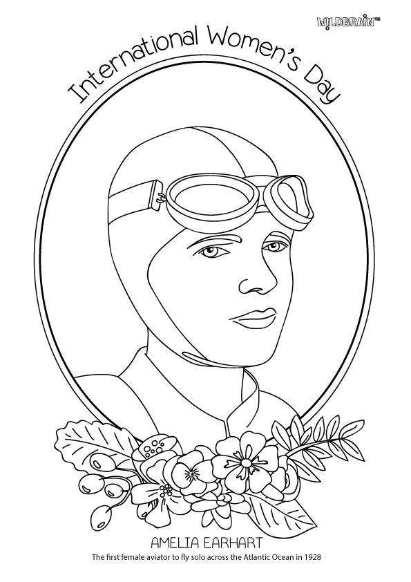 595x842 Amelia Earhart Coloring Page Elegant Best International Women S
