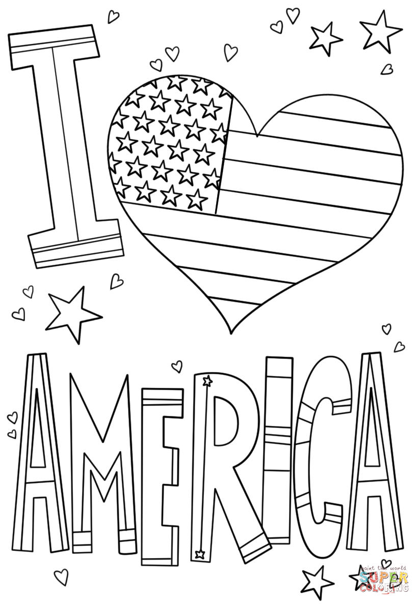 824x1186 Wanted I Love Usa Coloring Pages America Page Free Printable